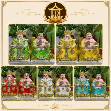 Ông địa thần tài rồng đủ màu - Đồ Thờ Tiến Đạt